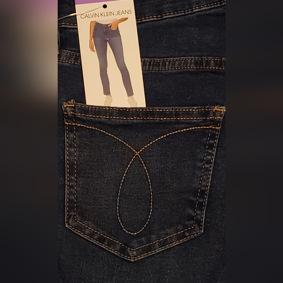 NWT Calvin Klein Jeans Ladies' High Rise Malibu Blue Skinny Jeans Size 4 - Picture 10 of 12